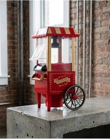 Resim Nostaljik Tasarımlı Yağsız Mısır Patlatma Makinesi 