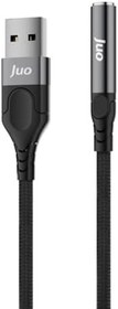 Resim Juo USB-A to 3.5mm Jack Kulaklık Mikrofon Aux Dönüştürücü Harici Ses Kartı 