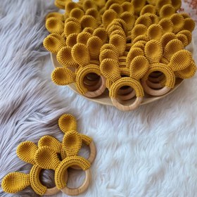 Resim Tavşan Kulaklı Diş Kaşıyıcı - Hardal Sarısı 