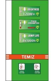 Resim Temiz TEMİZ Spiral Günışığı Enerji Tasarruflu Ampul 