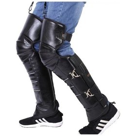 Resim Motosiklet Diz Pedleri Açık Sıcak Rüzgar Geçirmez Bisiklet Kamuflaj 