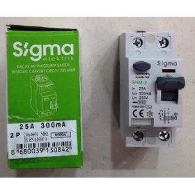 Resim Sigma Yangın Koruma Şalteri 2X25 A 300 Ma 