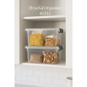 Resim 2 Li Şeffaf Saklama Kutusu & Düzenleme Kutusu 10,5 Lt 