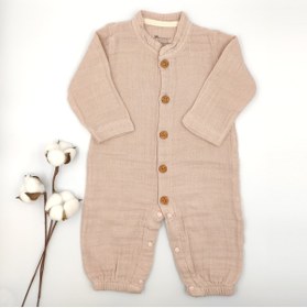 Resim bebekstar Bebek Star Gül Kurusu Bebek Müslin Tulum %100 Cotton 
