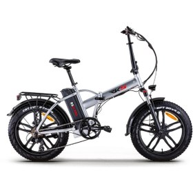 Resim Rks Rs3 Pro x Katlanır Kalın Tekerlekli Elektrikli Bisiklet Gri 