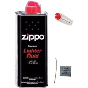 Resim Zippo Benzin + Çakmak Taşı + Fitil 