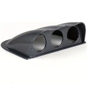 Resim Dashanshop 52mm 3 Gözlü Abs Plastik Karbon Desenli Universal Gösterge Paneli Tutucu 