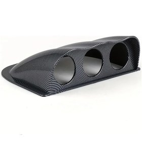 Resim Dashanshop 52mm 3 Gözlü Abs Plastik Karbon Desenli Universal Gösterge Paneli Tutucu 