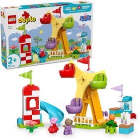 Resim STOREMAX Peppa Pig Lunapark 10453-2 Yaş ve Üzeri Kız ve Erkek Çocuklar için Dönme Dolap, Kaydırak, Meyve Suyu 