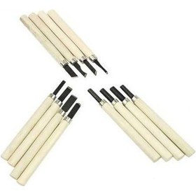 Resim Mannesmann 690-12 Ahşap Oyma Bıçak Seti - 12 Parça 