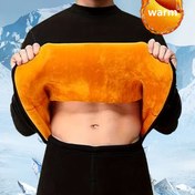 Resim Erkekler için Uzun Kollu Polar Astarlı Termal İç Katman Üstü, Yüksek Boyunlu Sıcak İç Giyim Altın Astarlı, Ultra Rahat ve Esnek, Siyah/Koyu Gri/Açık Gri/Lacivert Renk Seçenekleri, Erkekler için Kışlık Kazak, Plus Beden Erkek Termal Gömlek, Erkekler için Kışlık Tişört 