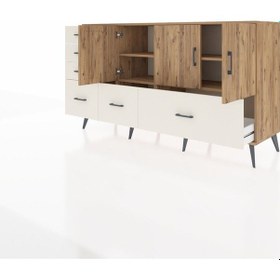 Resim Kronos Konsol 4 Raflı 6 Çekmeceli 3 Kapaklı 176x59x99 Çam-çam/ayt Çam-çam/aytaşı 
