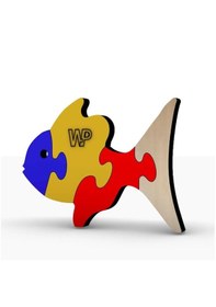 Resim Masif Ahşap Puzzle Çocuklar İçin Boyanabilir Domuz Boya Setli 