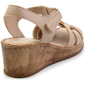 Resim Bej Leather Kadın Sandalet K05552000503 Bej 
