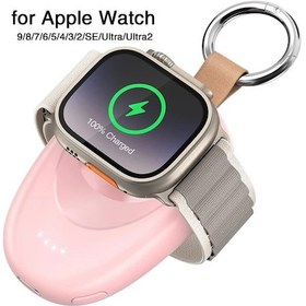 Resim İos Uyumlu İçin 1400mah Güç Banka İzle 9/8/7/6/5/4/3/2/se/ultra 2 Kablosuz Manyetik Pink Pembe 