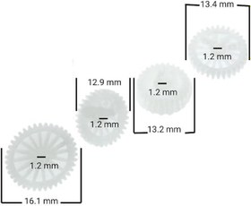 Resim Philips Satinelle Essential Kablolu Epilatör BRE224/00 - BRE225/00 - BRE229/00 - - BRE275/00 - BRE285/00 Modelleri ile Uyumlu Bağlantı Seti/Dişli Seti - Epilatör Dişli Tekerleklerinin Yedekleri 