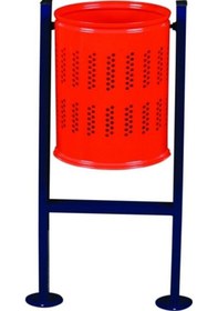 Resim Profil Ayaklı Çöp Kovası Kırmızı 