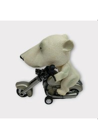 Resim Koca Kafalı Sürücü Hayvan Figür - Beyaz Ayı 