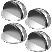 Resim 4 Kapı Durdurucu Seti, Kauçuk Tamponlu Paslanmaz Çelik Kapı Durdurucular, Kapıları, Duvarları Ve Mobilyaları Korumak İçin Kapı Durdurucular Gümüş 