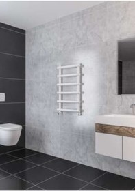 Resim Warma Chios Çelik Dizayn Boyalı Havlupan 500x850 Pütürlü Beyaz Ral 9016 