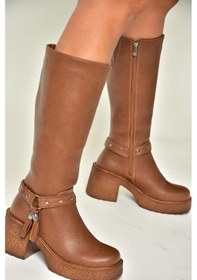 Resim Fox Shoes T996224009 Taba Kalın Topuklu Kadın Çizme Taba 
