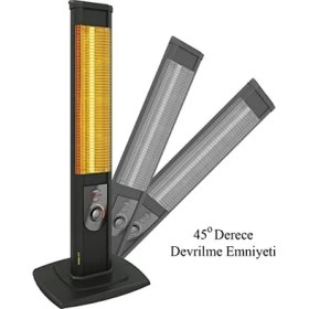 Resim Esmo Home Mirkraft Nobility 2500 W Karbon Infrared Dikey Elektrikli Isıtıcı Soba (Nobility) 
