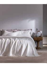 Resim Madame Coco Feolette Çift Kişilik Yatak Örtüsü - Beyaz 8684427145296 Beyaz 