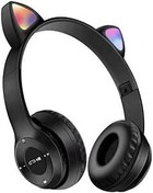 Resim P47 Polygold P47m Bluetooth Kedi Kulaklık Katlanabilir Sd Kart Girişli Mikrofonlu Kablosuz Led Işıklı Kulaklık 