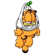 Resim Quart Aksesuar 12 x 6 cm Garfield Sticker Motor Araba Kask Laptop Sticker 
