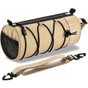 Resim Gajeena Bisiklet Gidon Çantası - Geniş Depolama Alanı, Şehir Ve Dağ Bisikleti İçin Pratik Çözüm, Kahverengi Haki 