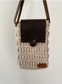 Resim 24TH DESIGN - El Örgüsü Hasır Telefon Çantası 
