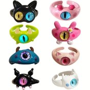 Resim 5 Paket Benzersiz Canavar Yüzük - İlginç Sevimli Yaratık Tasarımı, Cesur Gotik Punk, BFF'ler, Doğum Günü, Noel, Okula Dönüş, Cadılar Bayramı Partisi Hediyeleri 14+ Yaş İçin İdeal - Dayanıklı Plastik Yapı 