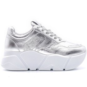Resim Kadın Gümüş Detaylı Sneaker 