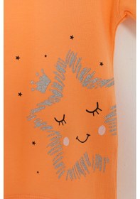 Resim Toontoy Kids Toontoy Kız Çocuk Baskılı Tişört Oranj 