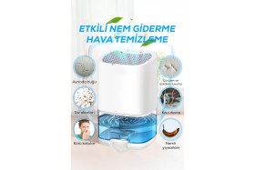 Resim Saravita 1000ML Nem Alma Cihazi Hava Kurutucu Banyo Mutfak Oda Için LED Işıklı Dehumidifer Nem Emici 