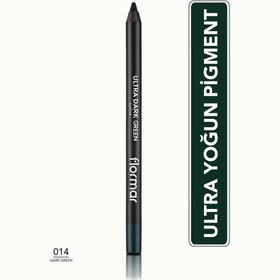 Resim Flormar Ultra Yoğun Pigmentli ve Yumuşak Uçlu Mat Göz Kalemi 014 Dark Green - Gratis 