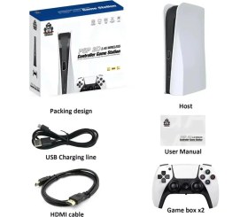 Resim Ergin Group Q10 Ps5 Kollu 4K UHD Retro Joystick 128GB PS1PES/GTA Atari Çift Kişilik Oyun Konsolu 26000 3D Oyunlu 