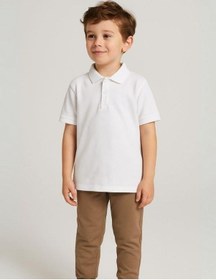 Resim Zekids Çocuk Beli Paçası Lastikli Yumuşak Dokulu Okul Eşofman Altı-16088 Kahverengi 