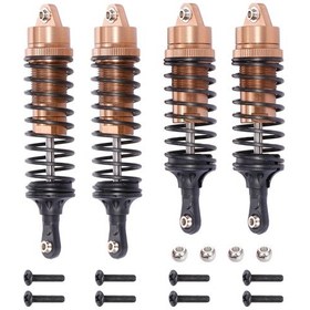 Resim Youtek 1/10 Traxxas Slash 4x4 İçin Alüminyum Ön-arka Amortisörler, 4 Adet, Altın Renk, Dayanıklı Ve Deforme Olmayan 