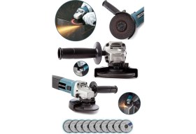 Resim Germany Technology 2400 Watt Profesyonel Avuç Içi Spiral Taşlama Makinesi 125 mm + 10 Disk 