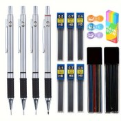 Resim JOMPENS Tam Metal Mekanik Kalem Seti, Fantezi Temalı Yenilenebilir Paslanmaz Çelik Kalemler, HB Kurşun, Çeşitli Tel Çap Paketi (0,5mm, 0,7mm, 0,9mm, 2,0mm) Sanat, Çizim, Ofis - 14+ Yaş için Uygun 