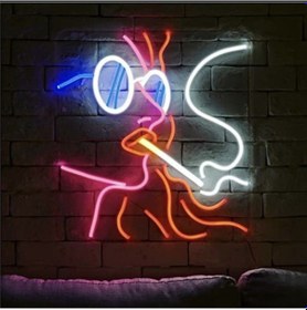 Resim Kadın Görsel Neon Led Renkli 