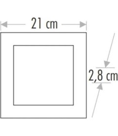 Resim Cata 18W Sıvaüstü LED Armatür (Siyah Kasa) (Beyaz) Kare Cat CT-5236B 