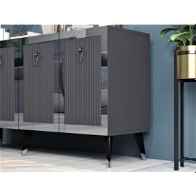 Resim LAZER DESENLİ BARE KONSOL ANTRASİT-GÜMÜŞ 