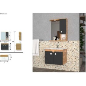 Resim Evros Deko 65 cm Banyo Dolabı 