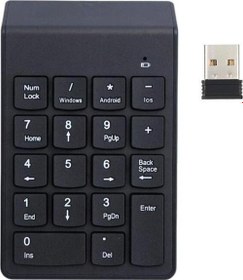 Resim Tr-59 Süper Ince Kablosuz Keypad Klavye Numlock Numped 