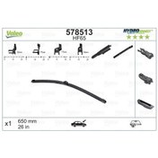 Resim VALEO 578513 Silecek Supurgesi On Hydroconnect Hf65 (X1) (650 Mm) 4L1955425B (WM213113) 