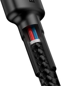 Resim Baseus Cafule, 3.0 A USB-C & USB-C Şarj & Data Aktarımı Kablosu, Flash/Hızlı Şarj, 1 Metre, Gri/Siyah, CATKLF-GG1 