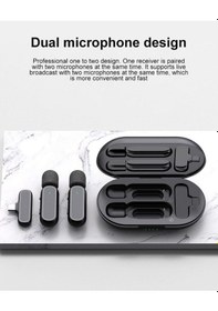 Resim K60/k61 Kablosuz Yaka Mikrofonu Şarj Kutulu 2.4ghz Gürültü Azaltmalı Mini Mikrofon Apple Uyumlu iPhone & Andr 