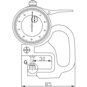 Resim Fett 0-10 mm Asimeto Dijital Kalınlık Komparatörü AS-491020 